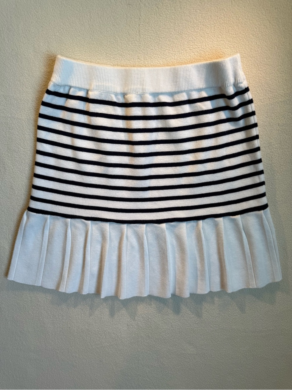 Freshman 1996 Striped Knit Pleated Mini Skirt | XS